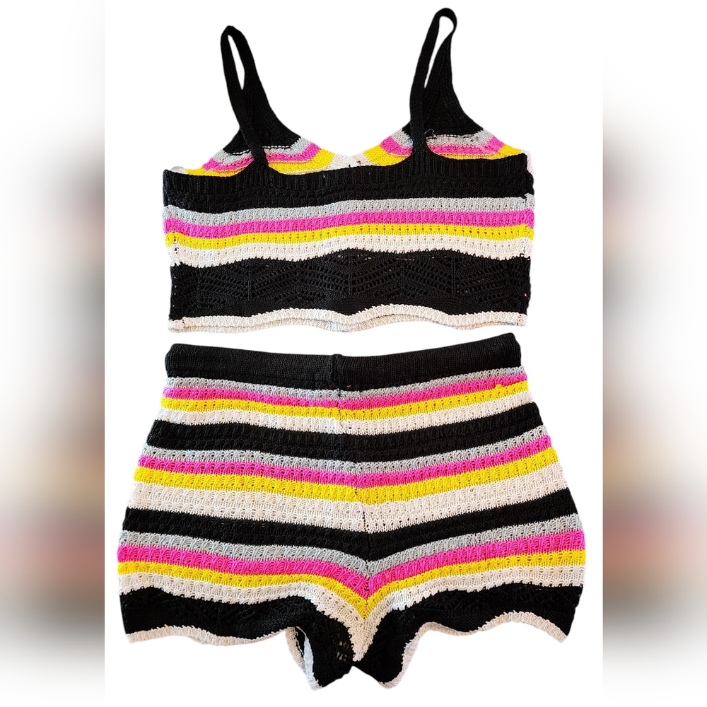 Jolie & Jay Crochet Tank Top & Shorts Set Women's XL NWT - Picture 12 of 12